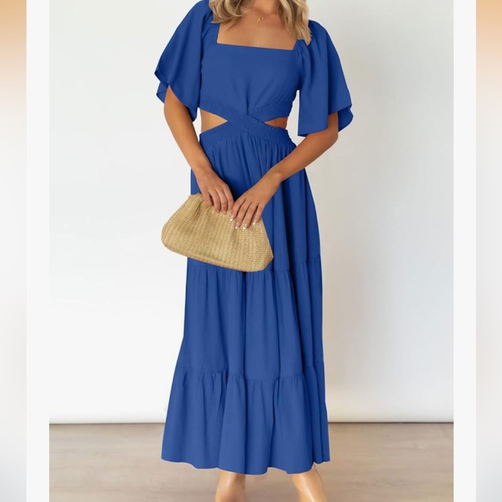 Elegant Blue Maxi Dress